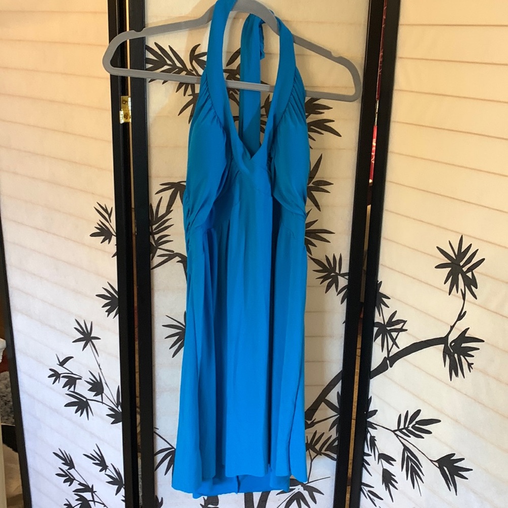 Tracy Lynn Halter Dress Blue Mini Dress